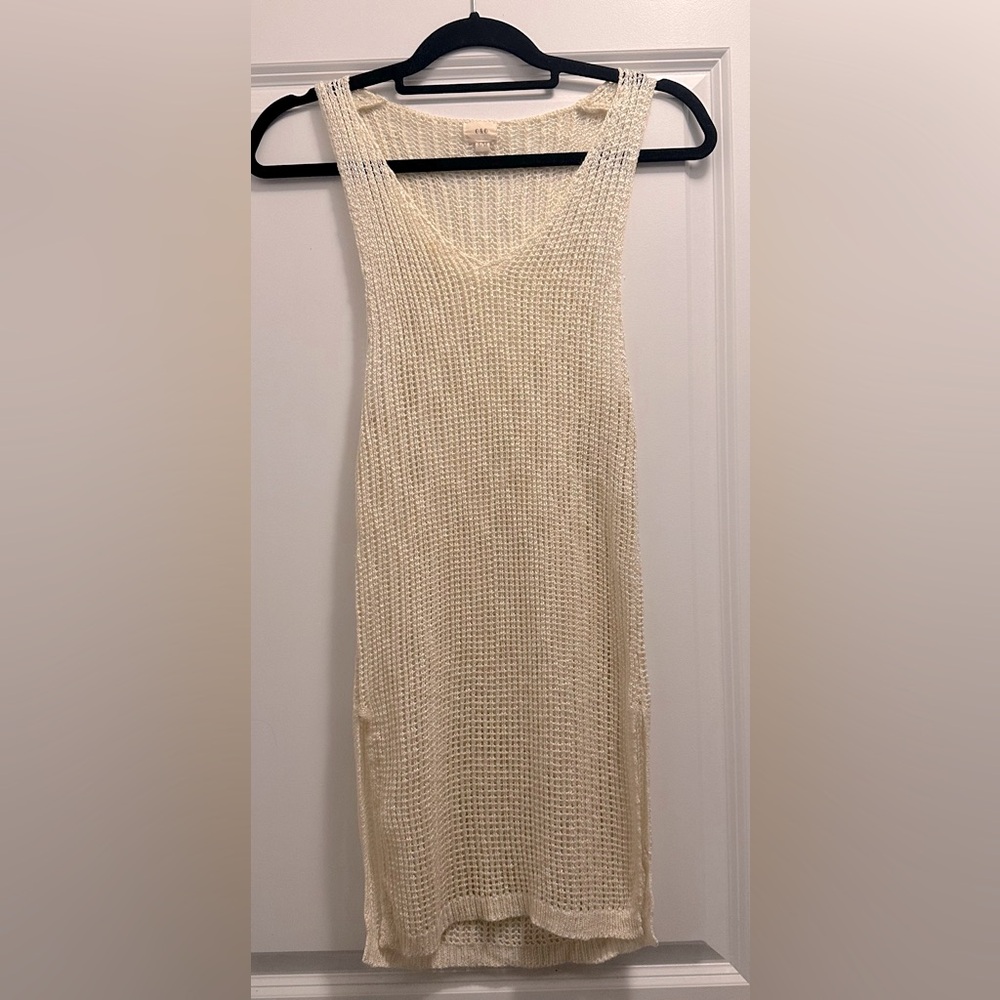 Cream beach  swim Cover Up - s/m